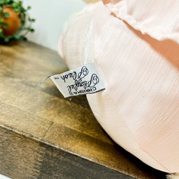 Chrisha Playful Plush Bunny Rabbit Stuffed Animal Pink Dress 20" 1988 VTG - Picture 12 of 13